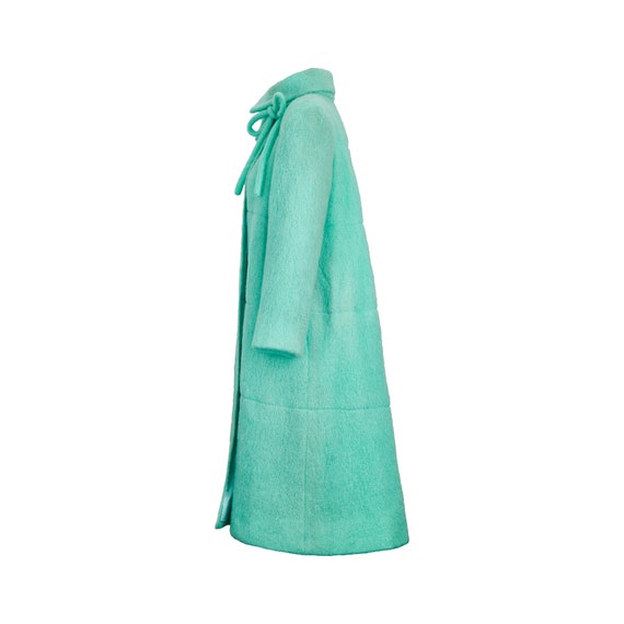1970s Chanel Mohair Silk-Lined Seafoam Green Coat - image 3