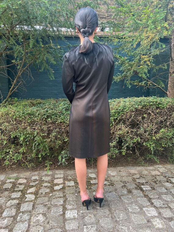 chinese dress ladies Come Pick Me Up Faux Leather Midi S / Black main image 1