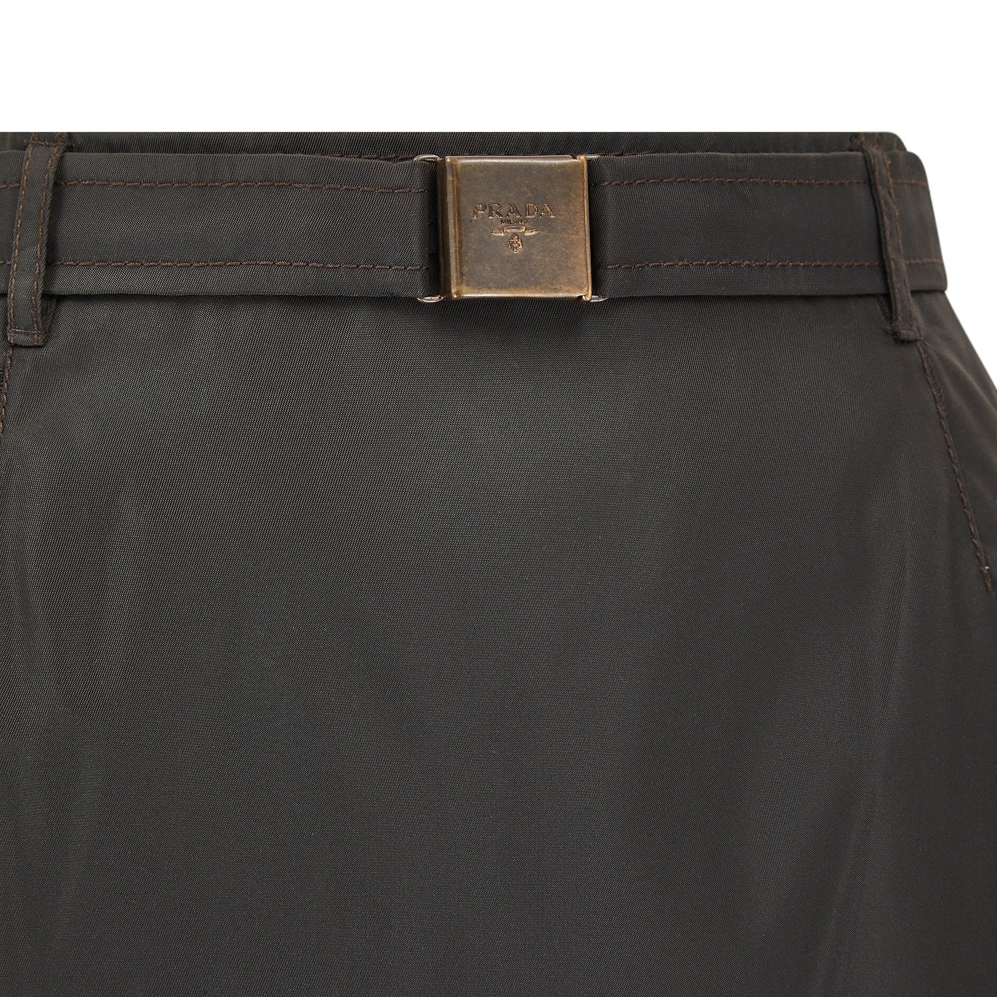 納得できる割引 Nylon Ballistic Brown Prada 1990s Pencil Utility With Skirt パンツ