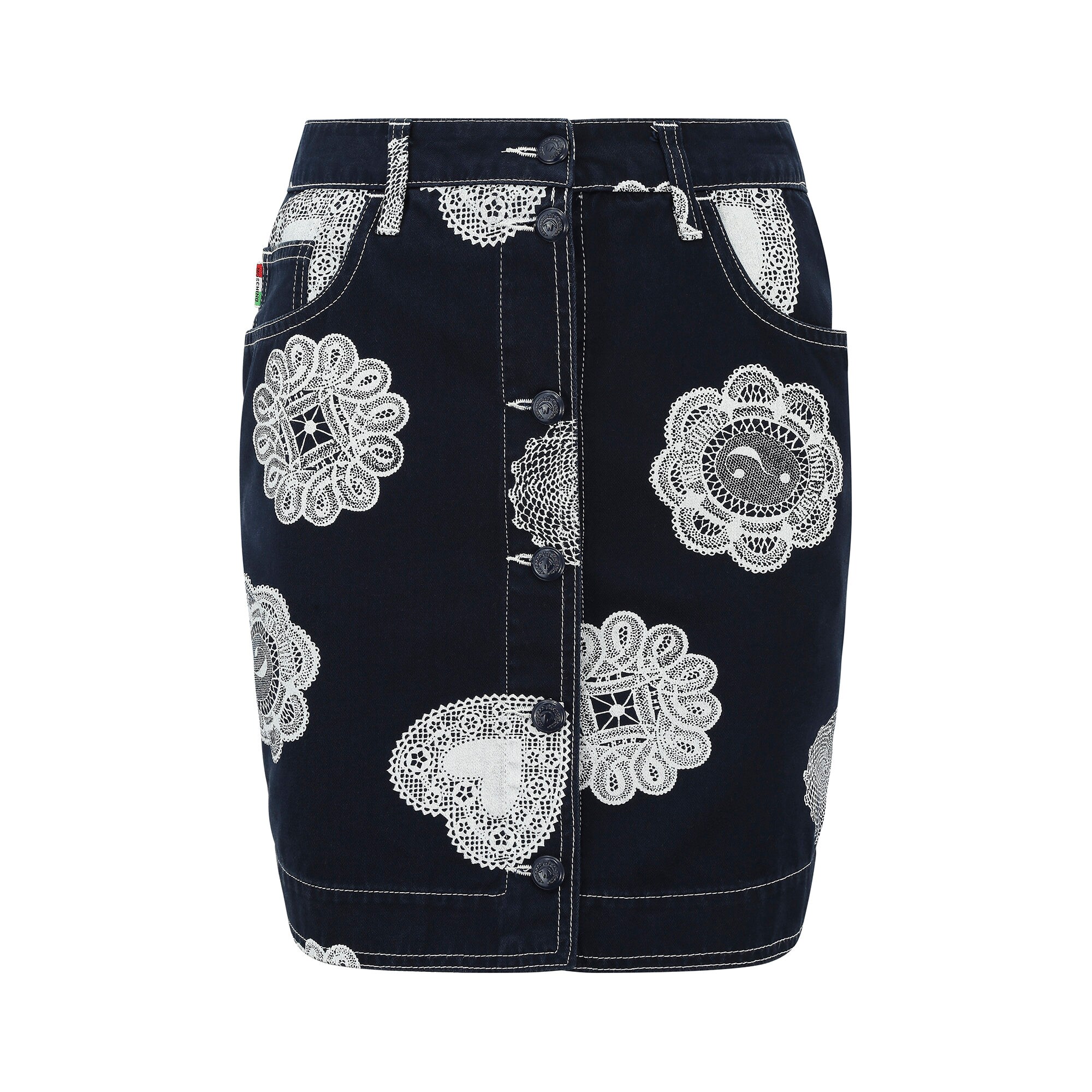 1990s Moschino Denim and Doily Novelty Print Mini Skirt - Etsy UK