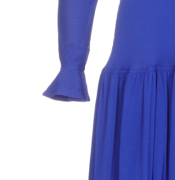 1970s Jean Muir Royal Blue Jersey Dress Size 10 - image 5