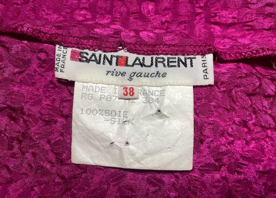 1987 Yves Saint Laurent Pink Silk Asymmetric Dres… - image 9