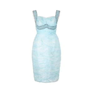 1960年代の精巧なハンドメイドのスパンコールとビーズの