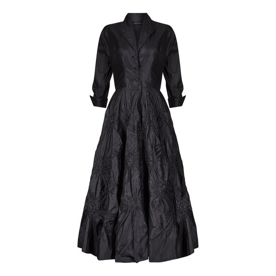 1950s Ceil Chapman Black Silk Taffeta Full Circle Dress - Etsy