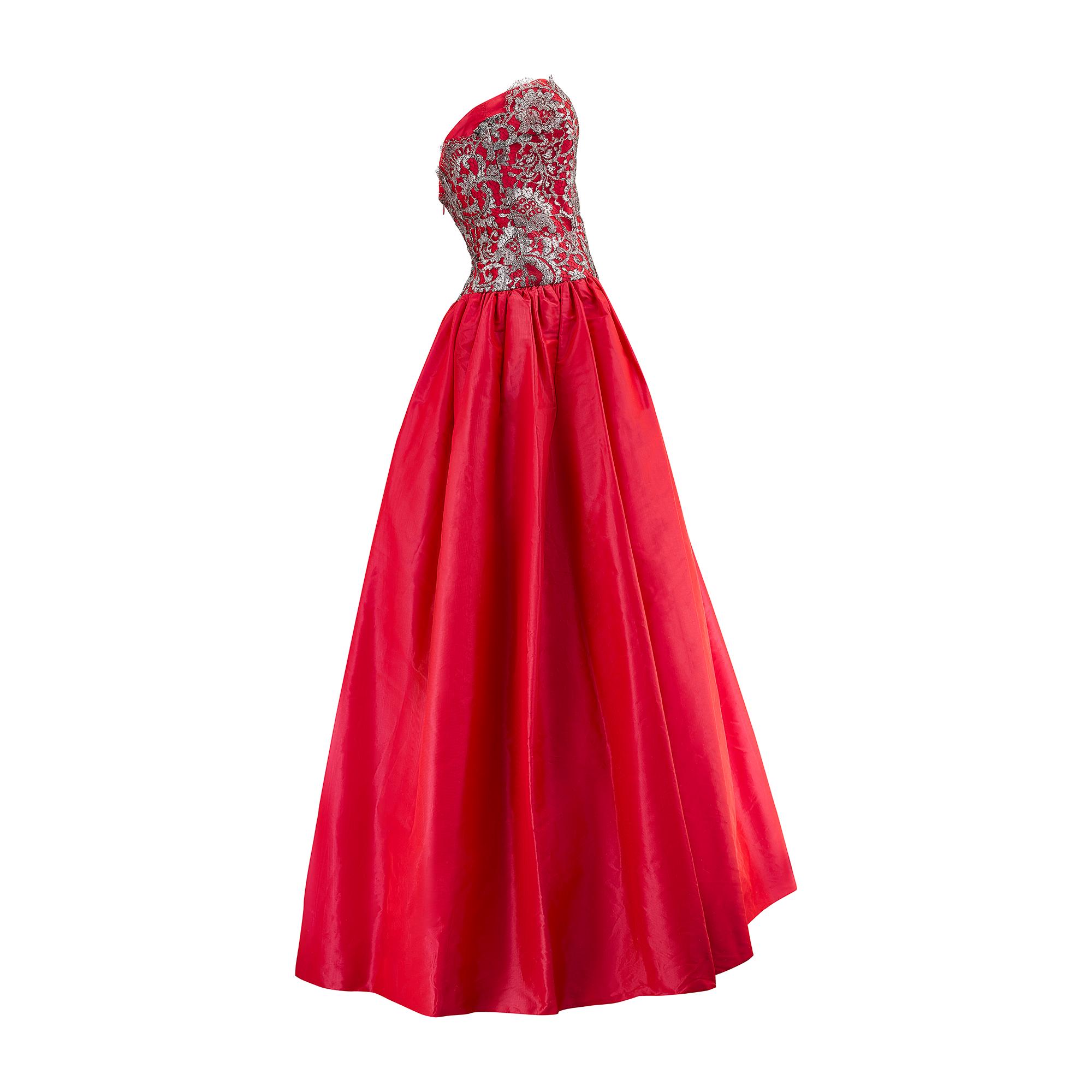 escada evening dresses sale Escada - Geanna Red Ruby Side Slit Gown