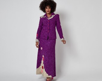 2000年 クリスチャン・ラクロワ クチュール パープル テクスチャード