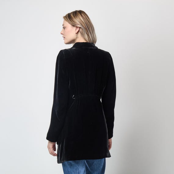 1990s Ann Demeulemeester Silk Velvet Long Line Jacket - Etsy
