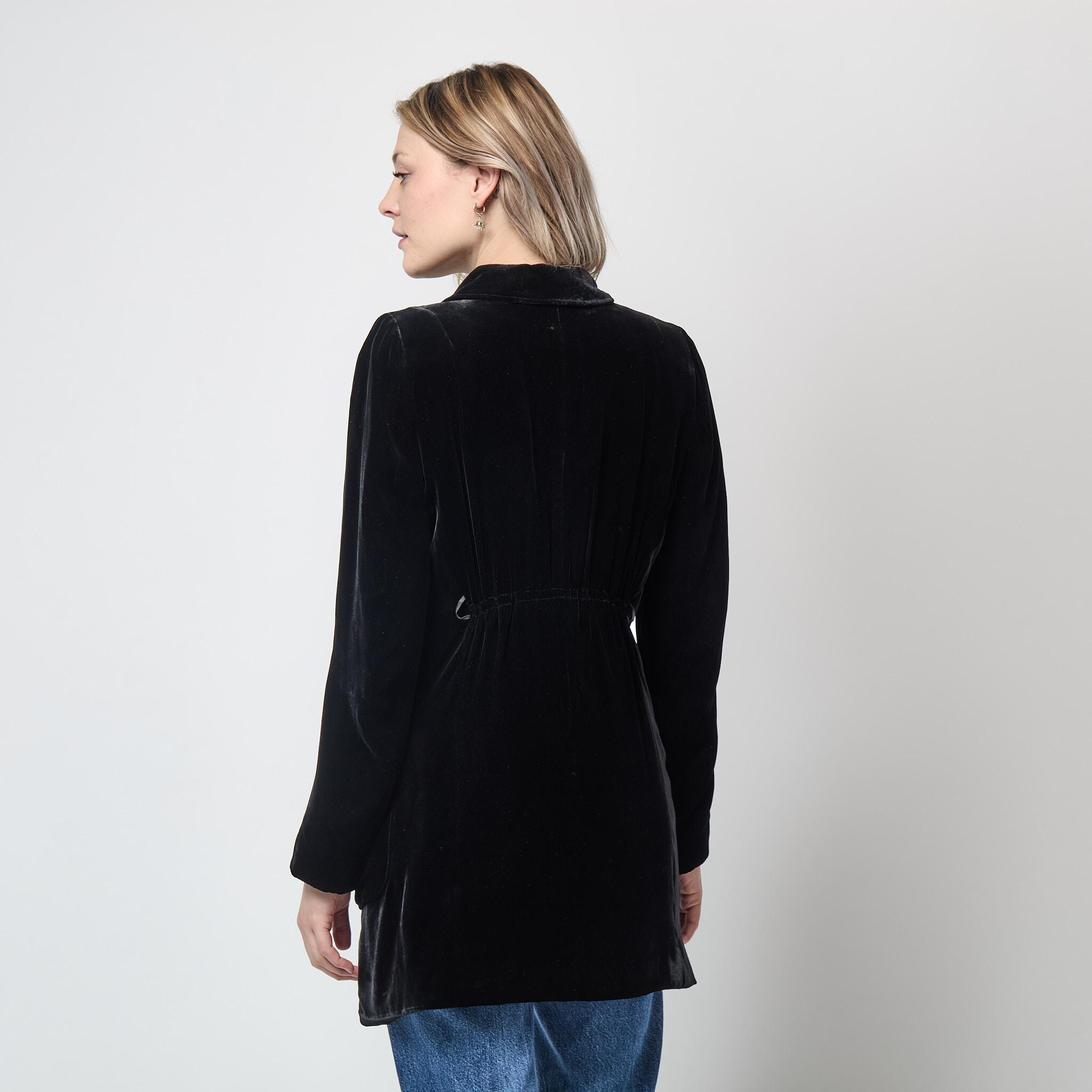 1990s Ann Demeulemeester Silk Velvet Long Line Jacket - Etsy