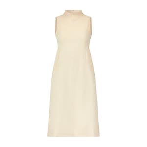 1970s Courreges Cream Wool Sleeveless Dress