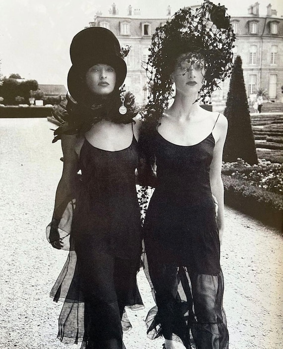 2000s Runway Documented Chanel Black Silk Slip Dress - Etsy