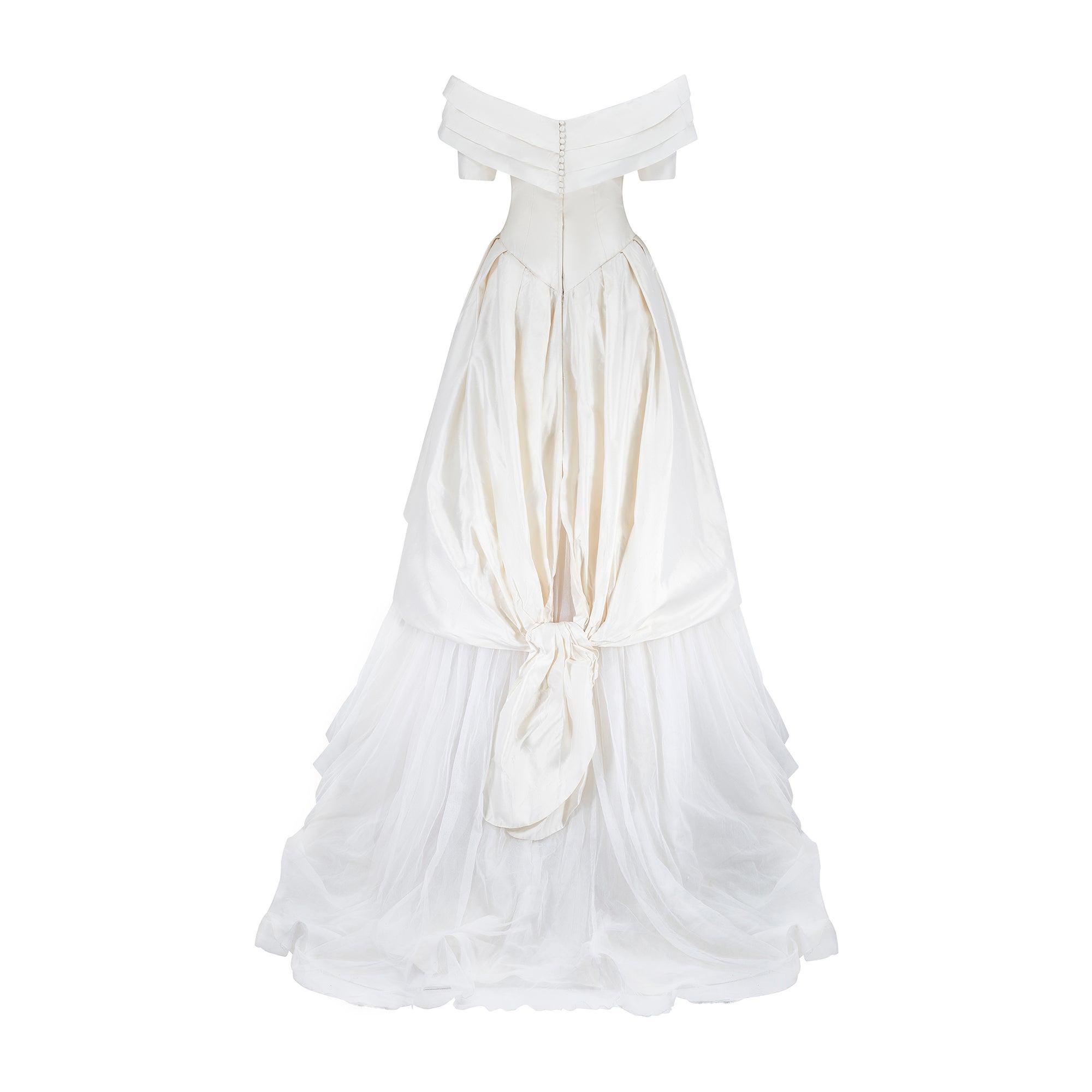 1990s Christian Dior Silk and Tulle Wedding Dress and Veil - Etsy