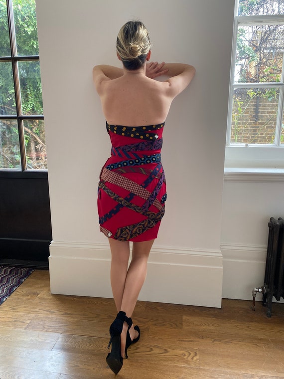 Moschino 1990s Couture Silk Tie Dress - Etsy