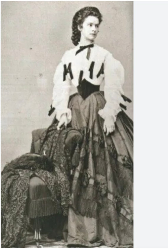1860s Maroon Silk Swiss Waist Corset - image 6