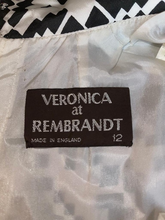 1960s Veronica at Rembrandt Geometric Print Monoc… - image 8