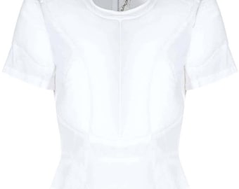 2010 Comme des Garcons Weißes Baumwoll Top