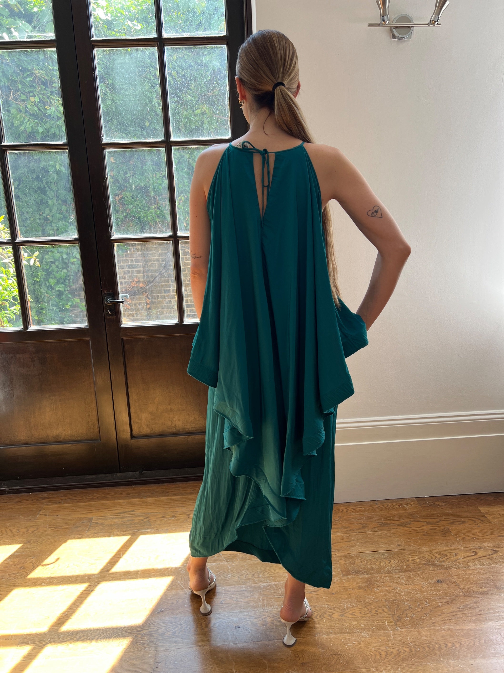 2015 Lanvin by Alber Elbaz Teal Tiered Maxi Dress - Etsy