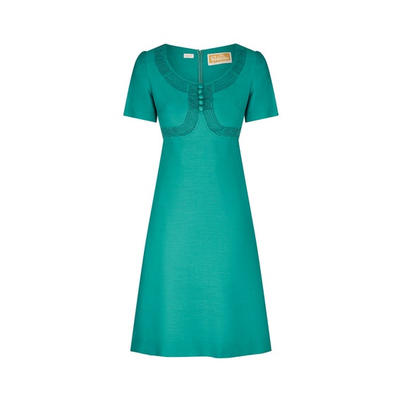 1960s Berkertex Emerald Green Dress With Soutache Work Etsy UK