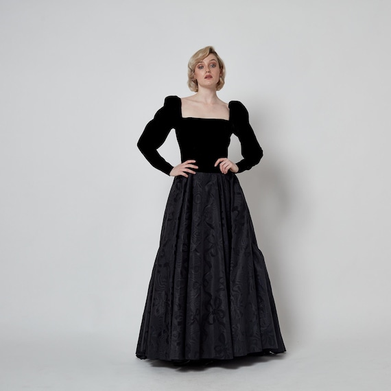 yves saint laurent evening dresses Yves Saint Laurent 1980s Black Backless Evening Dress – Vintage by Misty main image 1