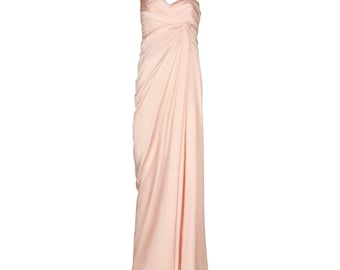 1999 Thierry Mugler Runway Documented Pale Pink Satin Gown