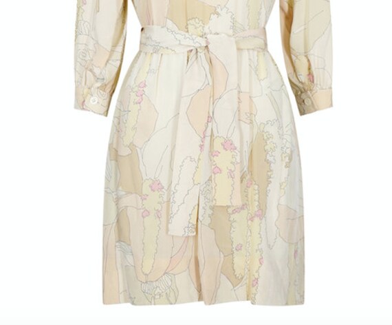 1970s Ted Lapidus Silk Shirt Dress - image 6