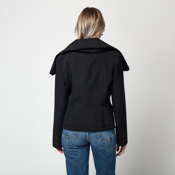 2005 Christian Dior Black Waterfall Double-breasted Jacket With
