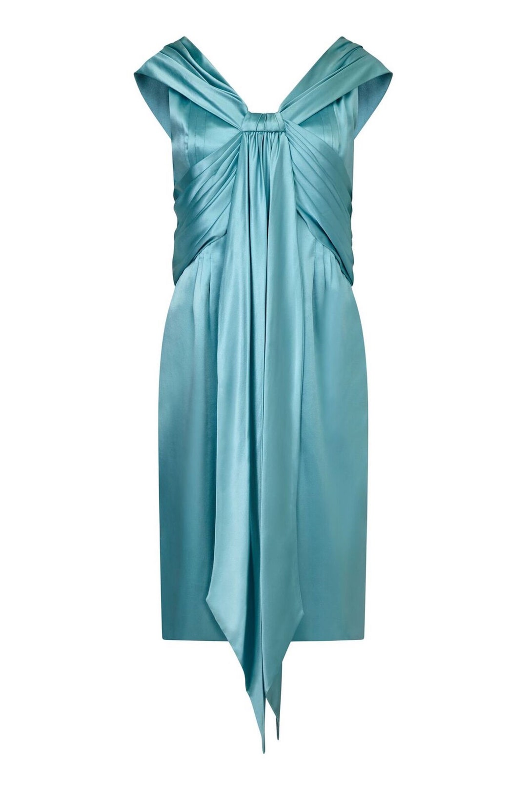 Hardy Amies Couture 1950s Silk Satin Aquamarine Dress - Etsy