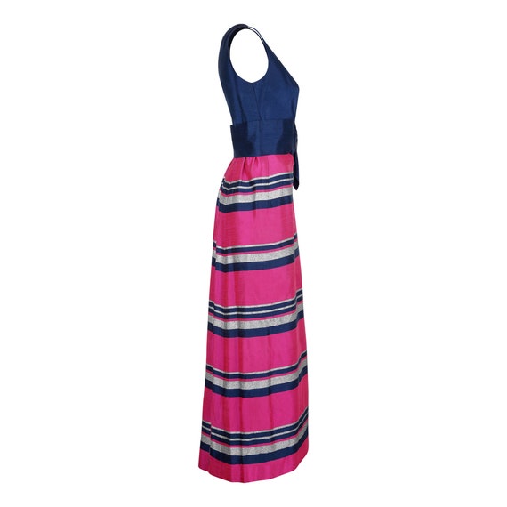 1960s By Roter Navy Blue Pink and Silver Banded D… - image 2