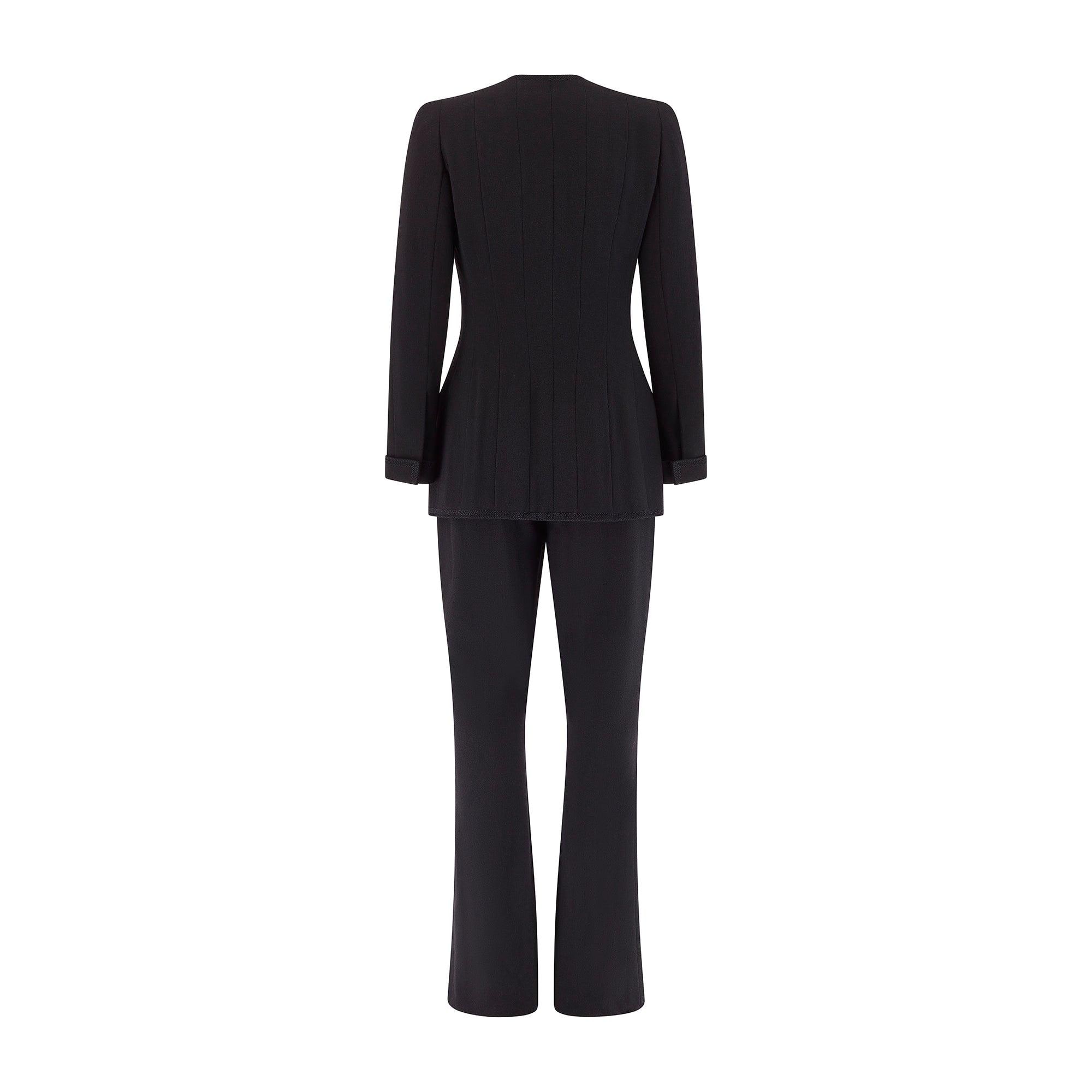 1996 Chanel Runway Documented Haute Couture Black Jumpsuit and