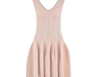 2013 Alaia Peachy Pink Knit Sculptural Skater Dress - Etsy