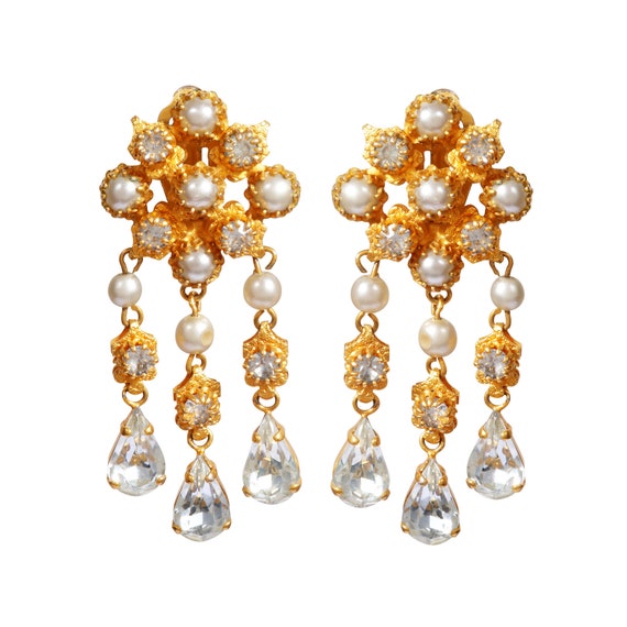 1950s Mitchel Maer for Christian Dior Crystal Tear