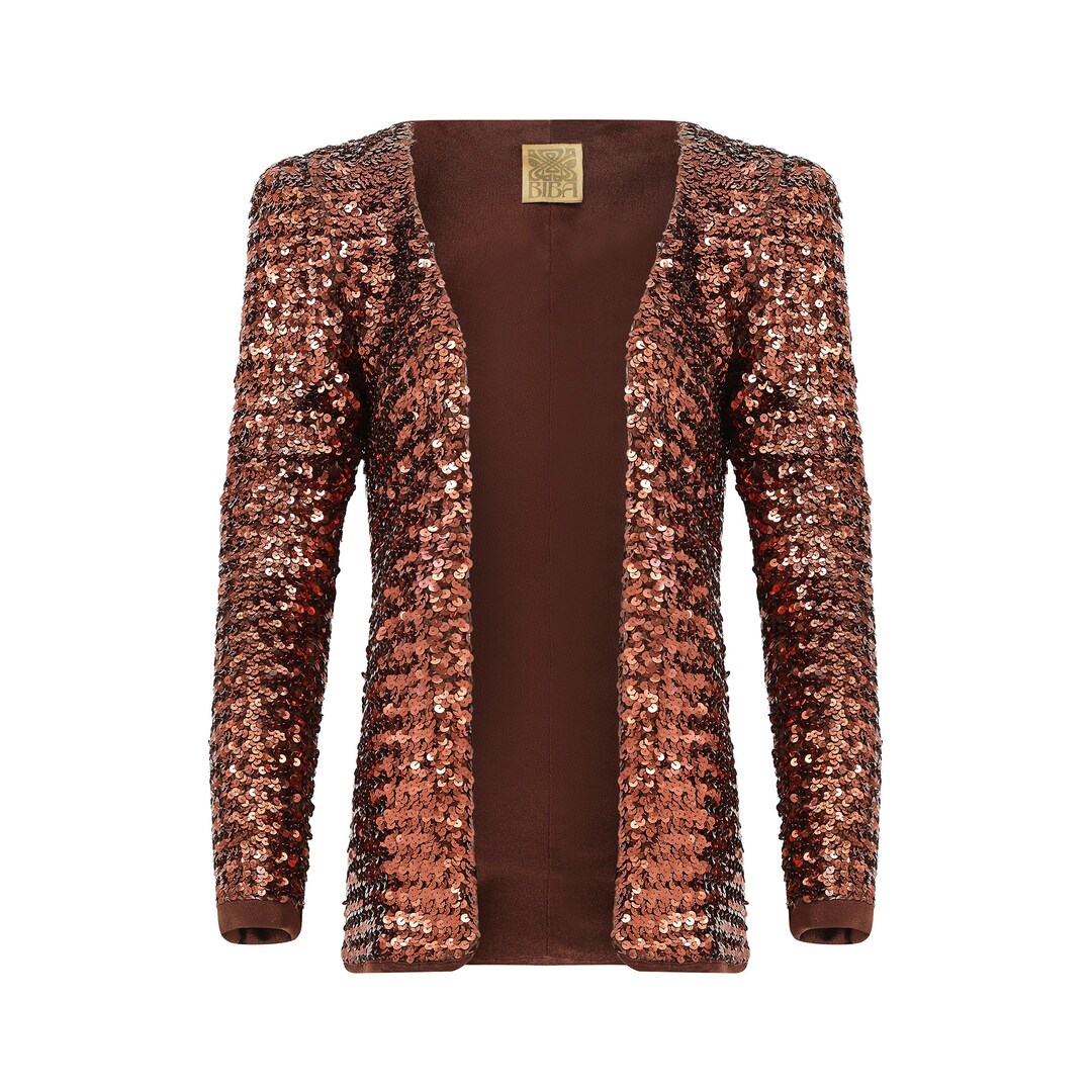 1970s Biba Copper Sequinned Jacket Etsy
