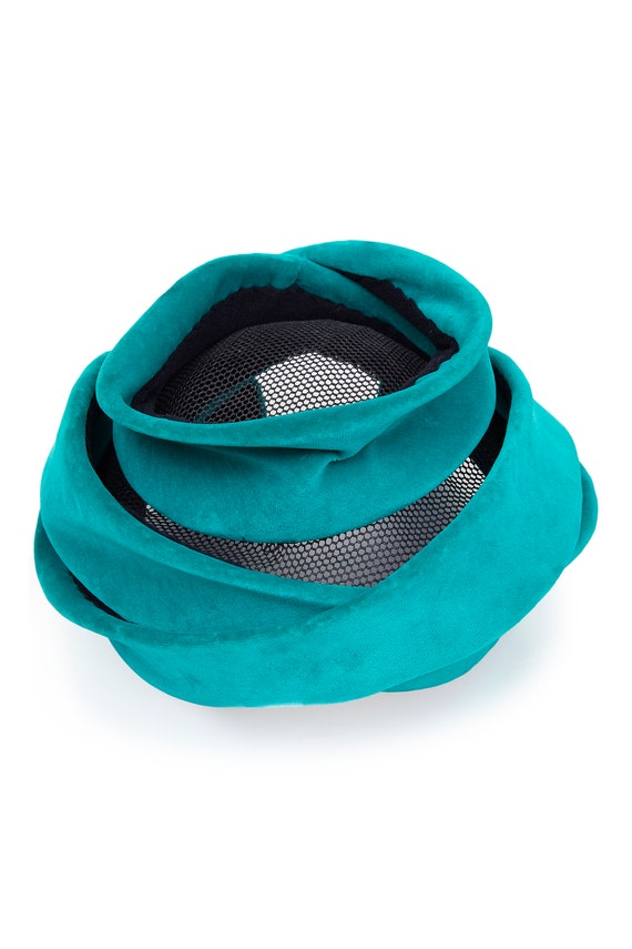 1950s Green Velvet Hat
