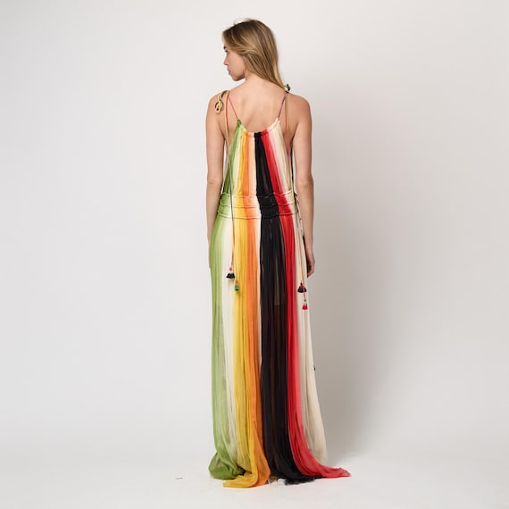 chloe chiffon maxi dress Chloe Floral Maxi Dress - Multi / L
