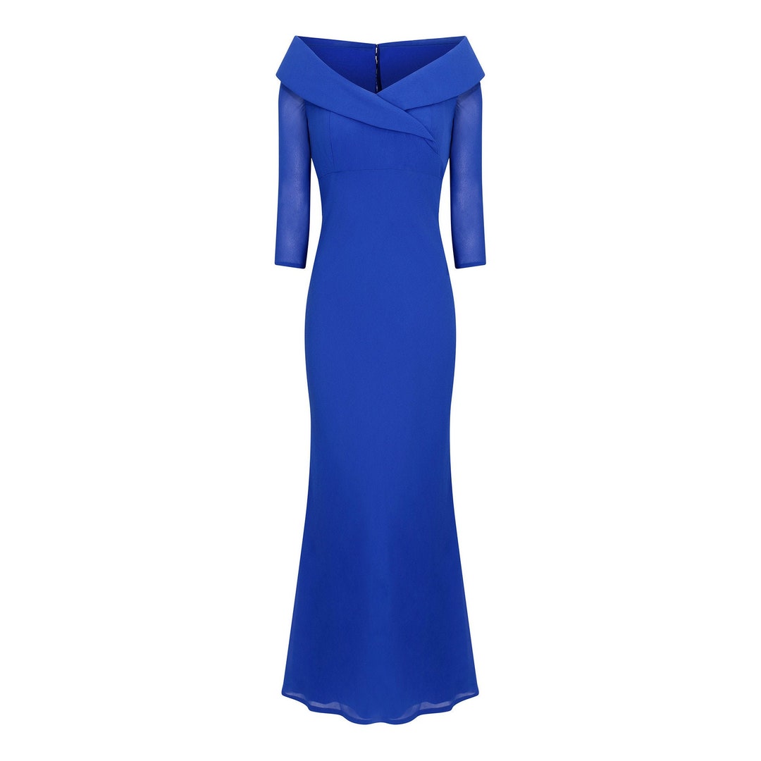 Robe bleu royal Bruce Oldfield Couture Canada