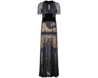 Fall 2008 Runway Jean Paul Gaultier Lace and Velvet Dress