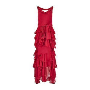 2006 Runway John Galliano for Christian Dior Maroon Silk Dress