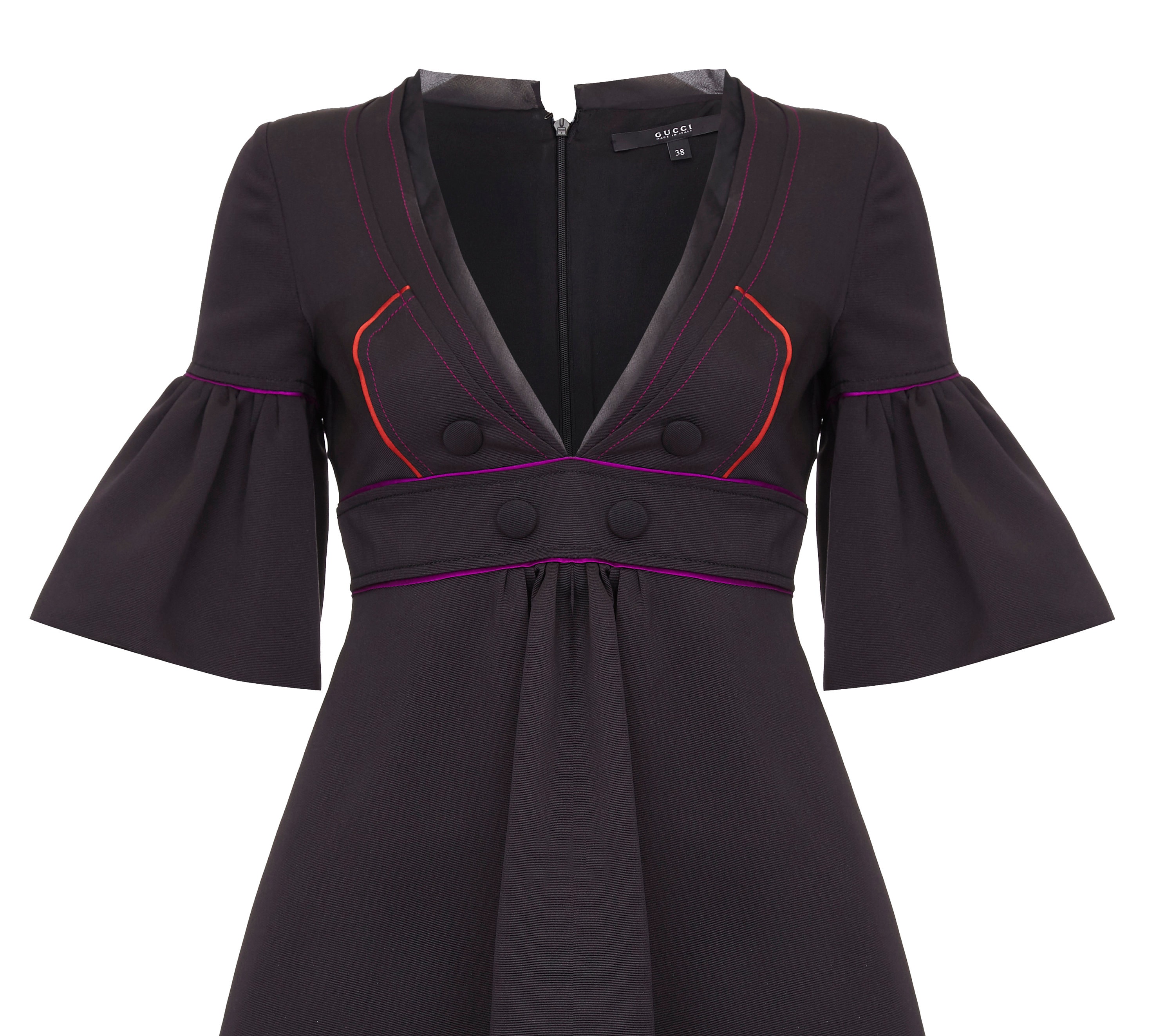 ワンピース Gucci Black Crepe Mini Dress Gucci Crepe Mini Dress in Black | Lyst