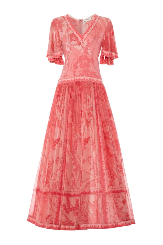1970’s Averardo Bessi Pink Silk Jersey and Chiffon