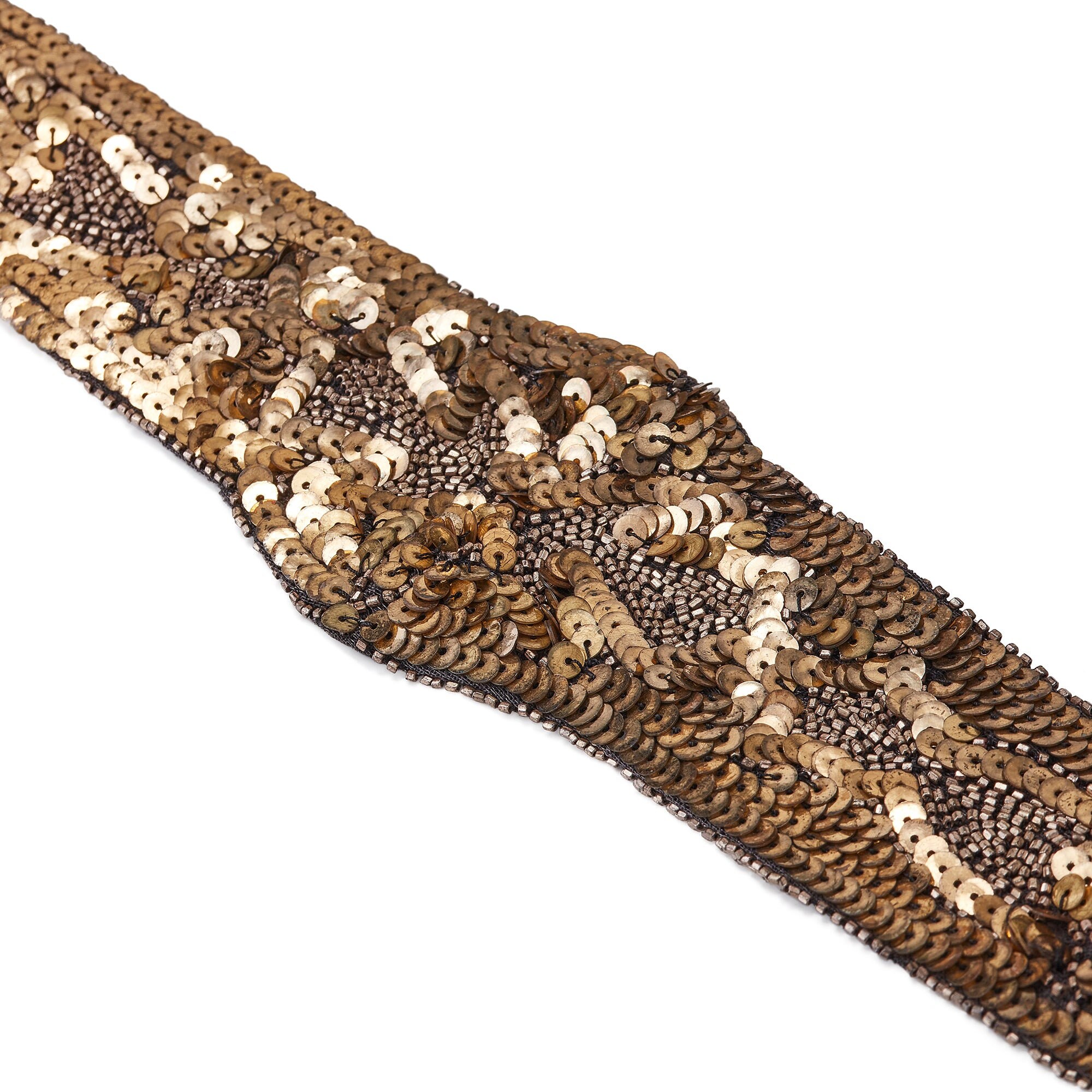 Gold Sequin Pastels Belt ONLY! Gold and Rose Gold Sequin Vintage Elastic Belt With Sequin  main image 3