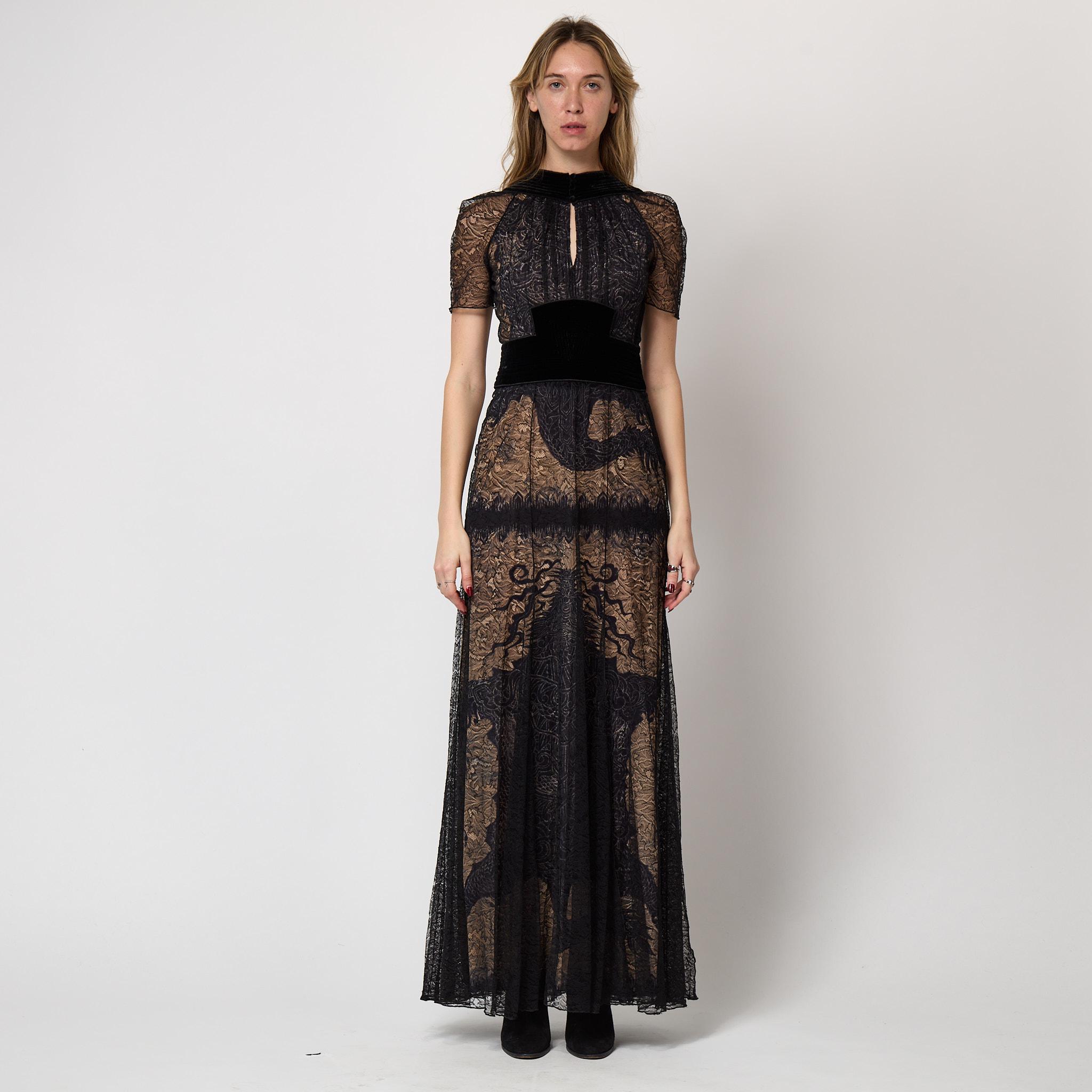 Fall 2008 Runway Jean Paul Gaultier Lace and Velvet Dress - Etsy