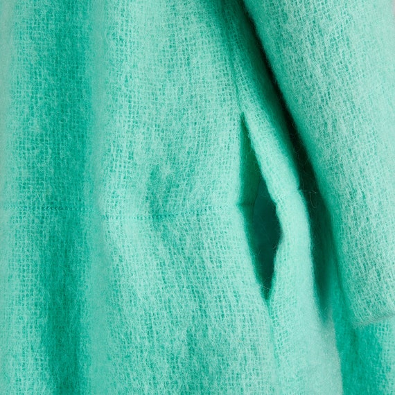 1970s Chanel Mohair Silk-Lined Seafoam Green Coat - image 5