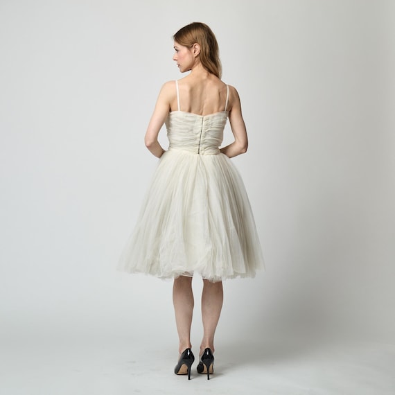 1950s White Tulle Ballerina Style Wedding Dress - Etsy Israel