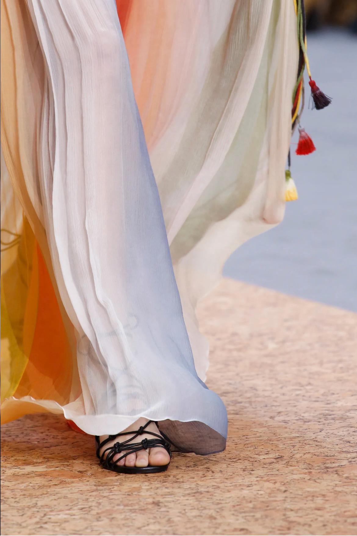 Chloe Runway Documented Rainbow Chiffon Maxi Dress - Etsy