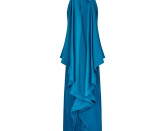 2015 Lanvin by Alber Elbaz Teal Tiered Maxi Dress - Etsy