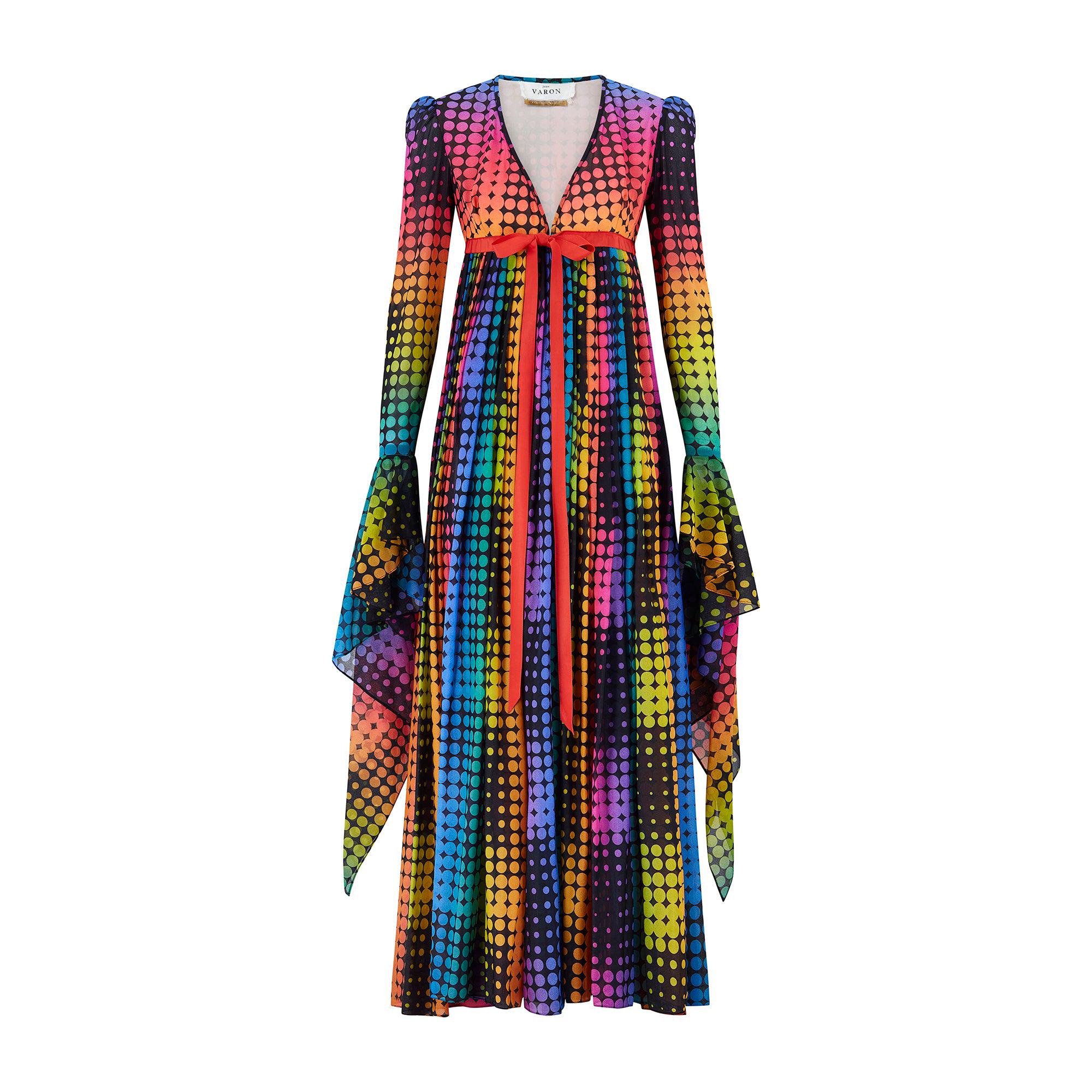 ワンピース 70s striped multiple buttons maxi dress King Louie 70s Rimini Stripe Halter Maxi Dress in Blue