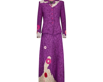 2000年 クリスチャン・ラクロワ クチュール パープル テクスチャード