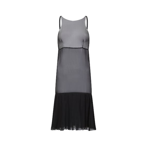 CHANEL シャネル ヴィンテージ シアー ノースリーブ 90s Sheer 2000s Runway Documented Chanel Black Silk Slip Dress - Etsy