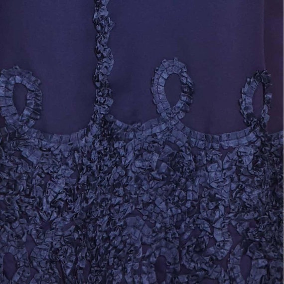 1960s Jean Varon Midnight Blue Evening Dress - image 4