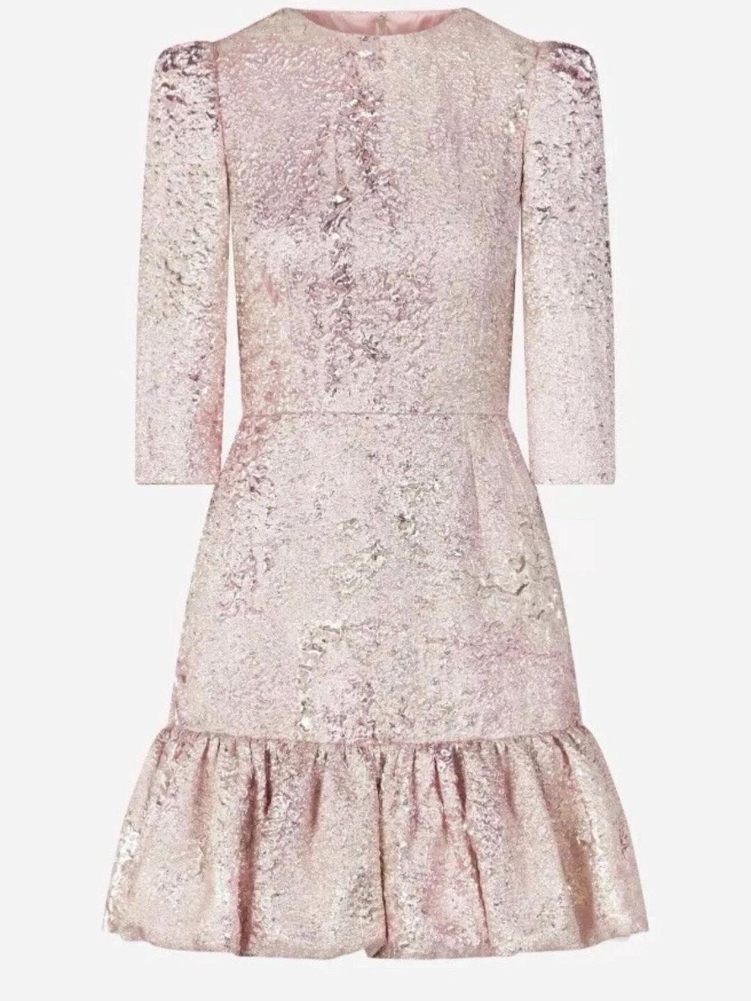 Dolce & Gabbana Pink Metallic Jacquard Sheath Mini Dress - Etsy