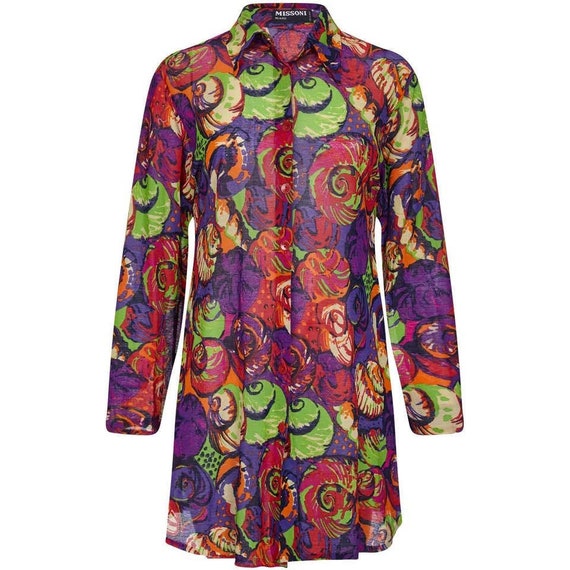 Missoni, 1980s Missoni Cotton Shirt With Novelty Shell Print